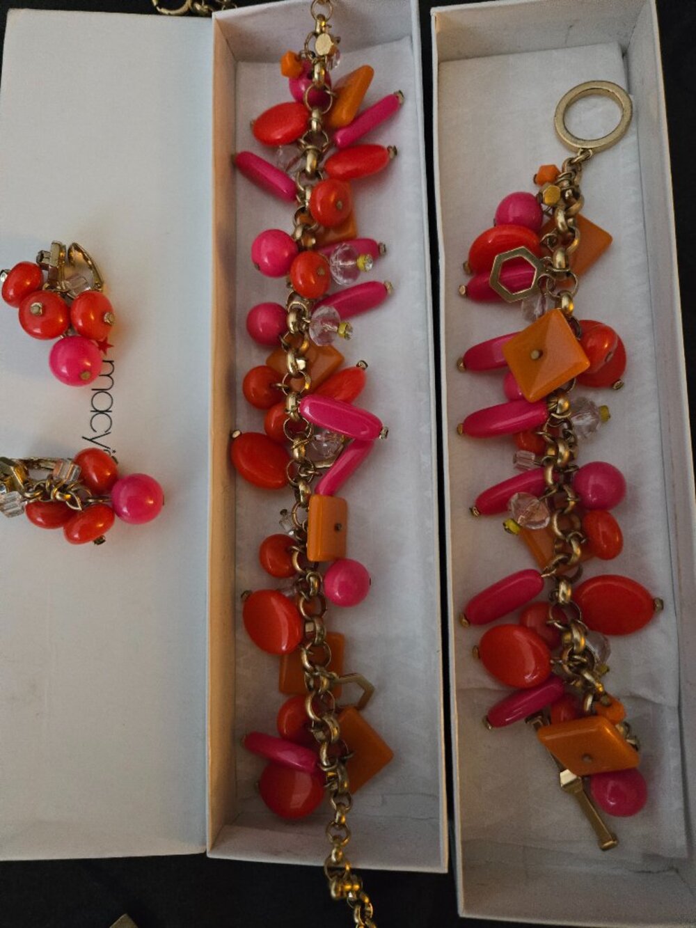 Anne Klein 3pc set includes a necklace, bracelet and clip earrings
